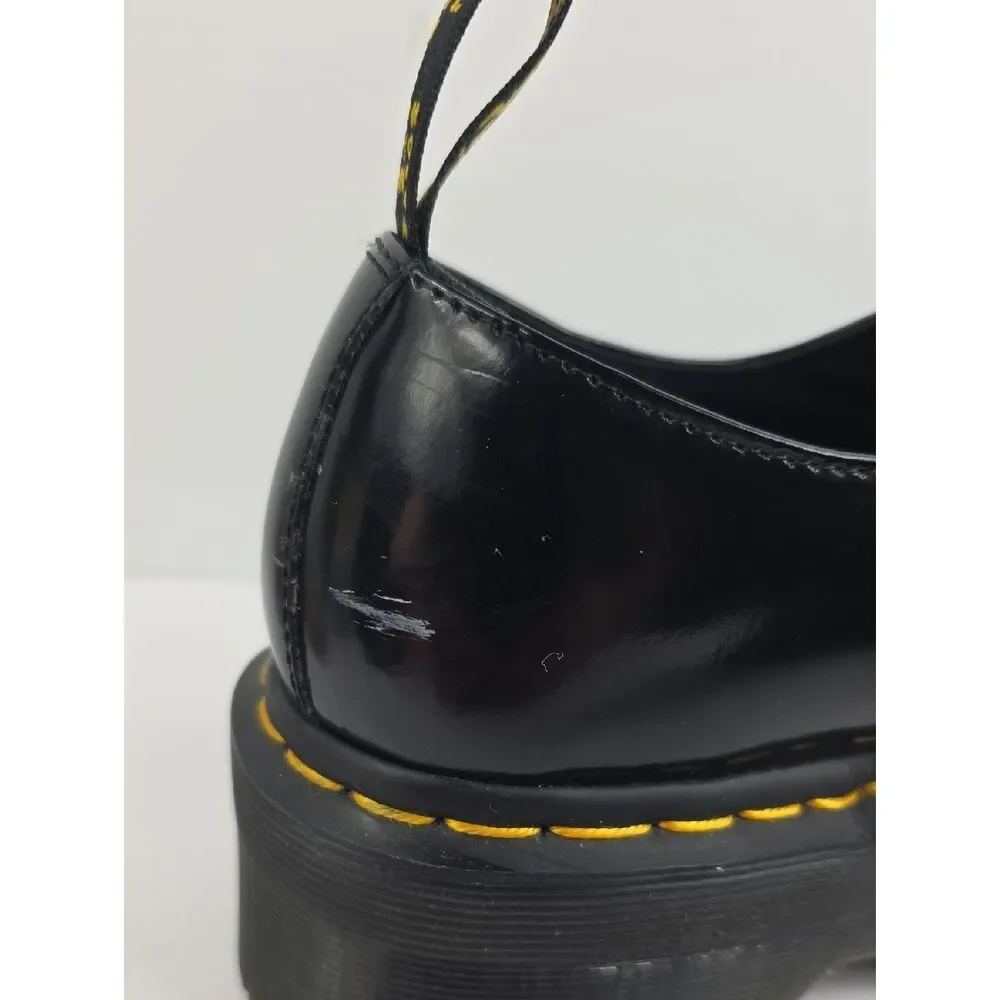 Dr. Martens Holly Black Patent Leather  Platform Women's Shoes Size 9